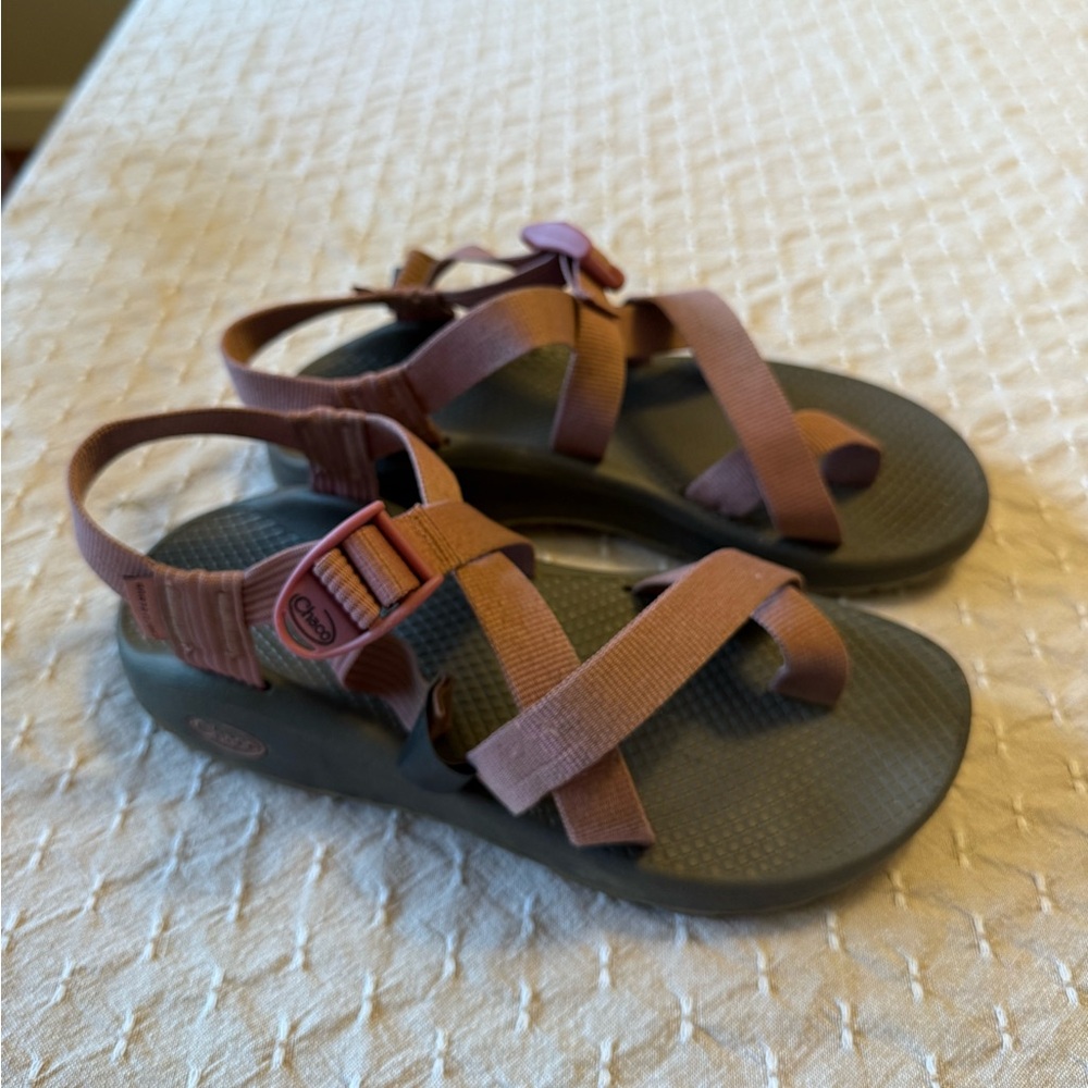 Chaco Z classic Sandals - pink straps with grey sole